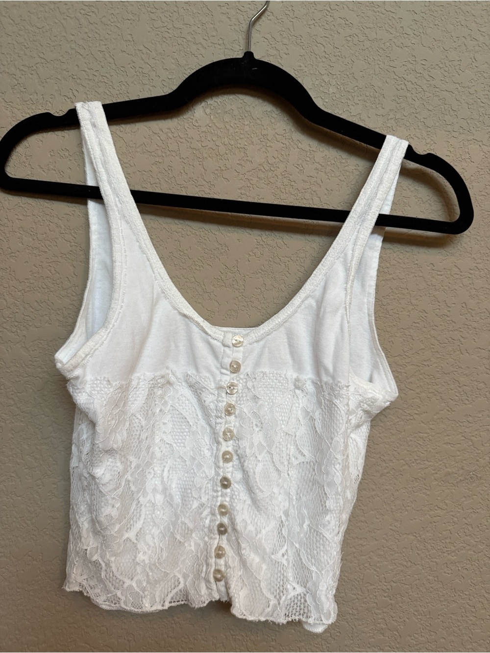 Free People White Lace Tank Top - Size XS - Like New